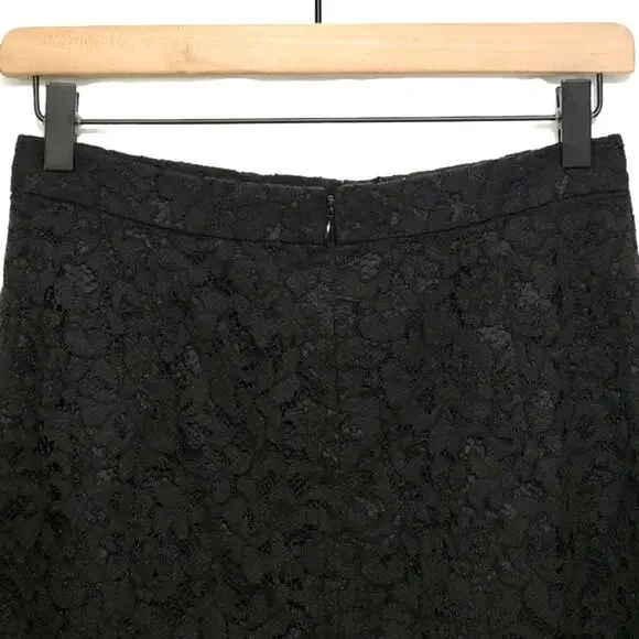 Aritzia Babaton Black Pencil Lace Overlay Skirt Midi Classic Party Formal Size 4 - Picture 10 of 16